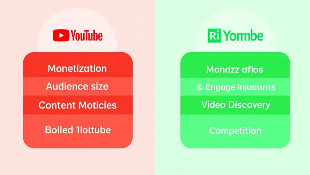 Rumble vs YouTube Feature Comparison"